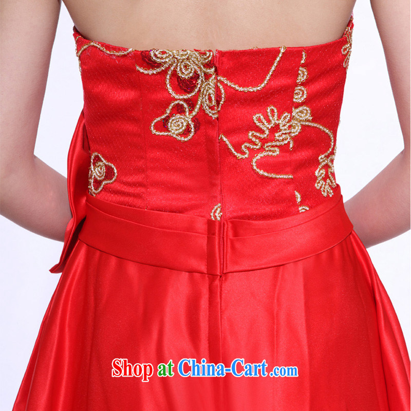 The bride toast wedding dress red erase chest dress with long dress 683 M, the bride, shopping on the Internet