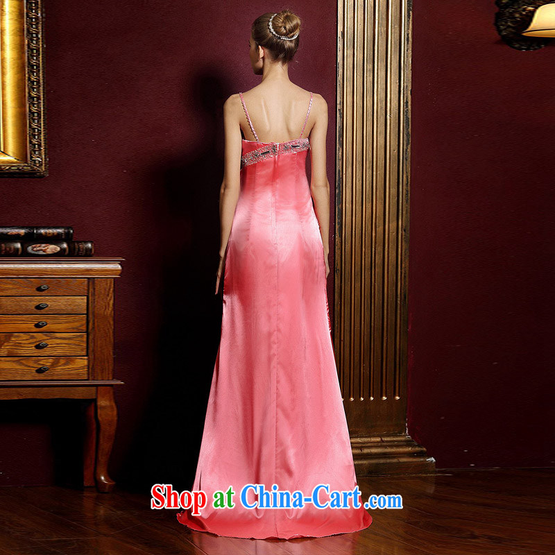 The bride's wedding dresses wedding dress red straps long gown bridal toast serving 862 pink L, the bride, shopping on the Internet