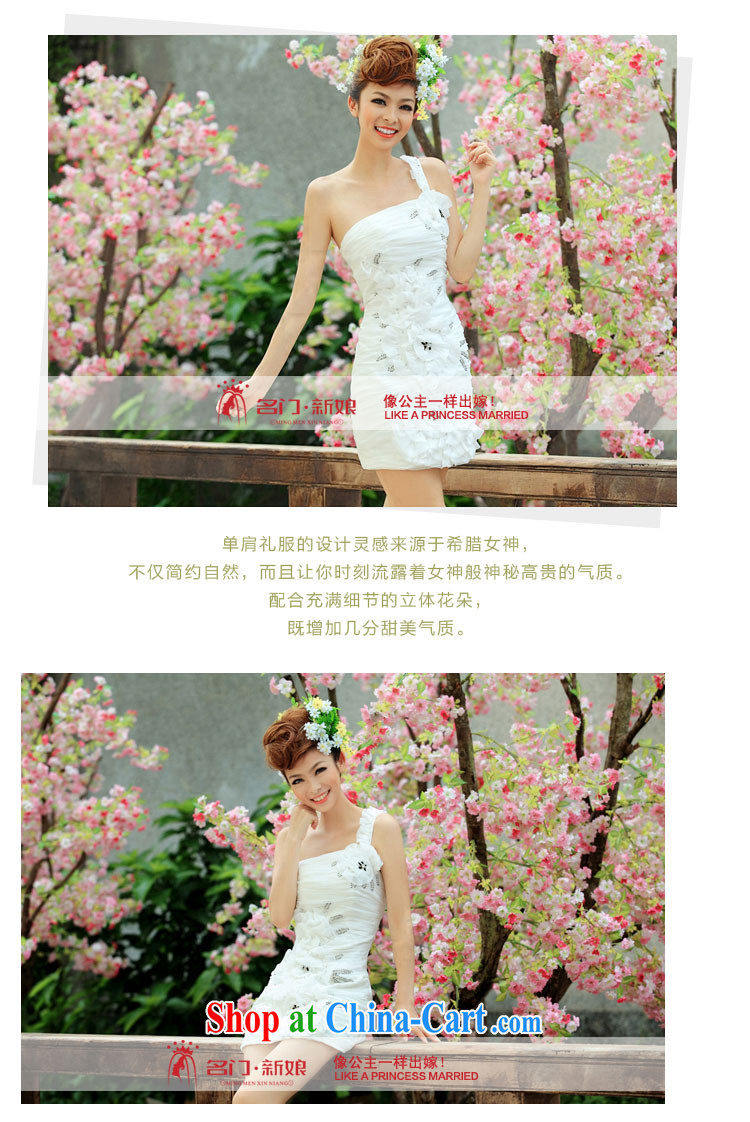 The bride's wedding toast serving dinner service bridesmaid bride serving small dress short single shoulder dress 247 M pictures, price, brand platters! Elections are good character, the national distribution, so why buy now enjoy more preferential! Health