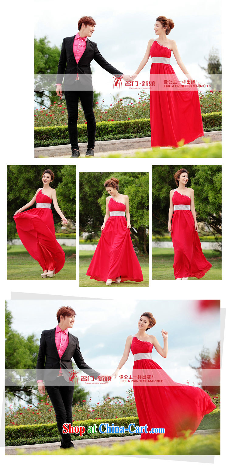The bride's wedding dresses red dress, Korean single shoulder dress dinner serving toast serving 232 L pictures, price, brand platters! Elections are good character, the national distribution, so why buy now enjoy more preferential! Health