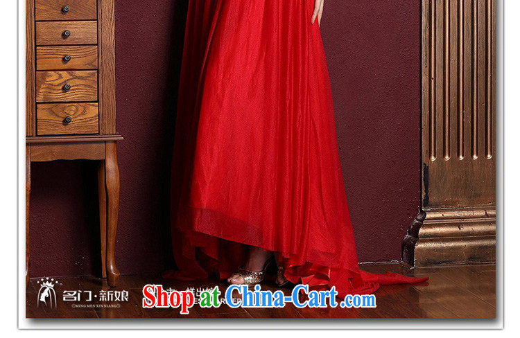 The bride's wedding dresses red dress uniform toast high waist cultivating long dress V collar 281 M pictures, price, brand platters! Elections are good character, the national distribution, so why buy now enjoy more preferential! Health