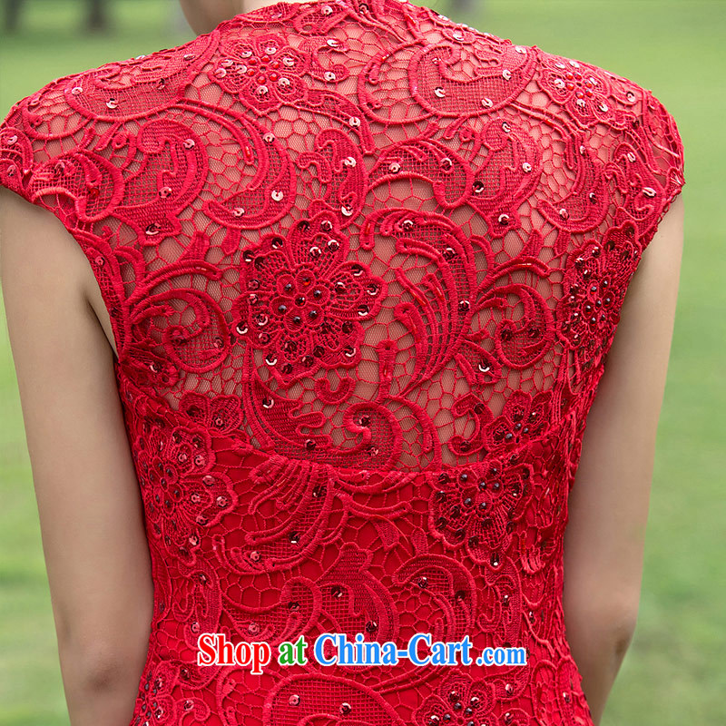 The bride's wedding dresses long red evening dress elegant banquet service wedding toast serving 880 L, the bride, shopping on the Internet