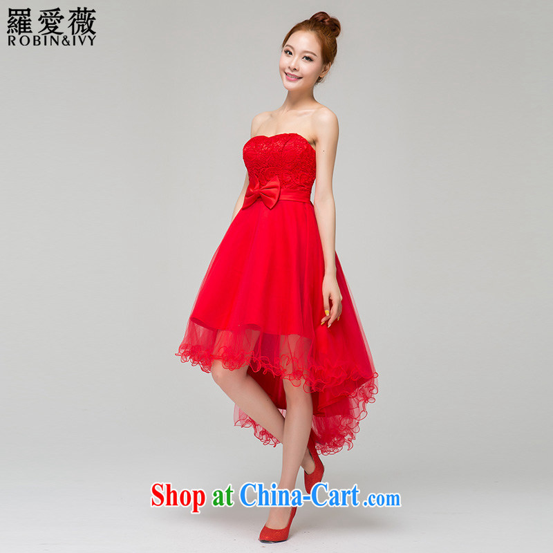 Paul and love Ms Audrey EU Yuet-mee, RobinIvy) toast service 2015 new front Short, Long high-waist pregnant bridal wedding dress L 13,782 red M, Paul love, Ms Audrey EU, shopping on the Internet