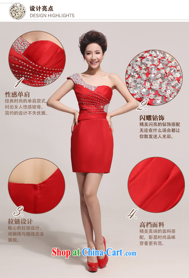 Diane M Ki wedding dresses 2013 new the wedding dress skirt short red banquet style single shoulder small dress skirt red XXL pictures, price, brand platters! Elections are good character, the national distribution, so why buy now enjoy more preferential! Health