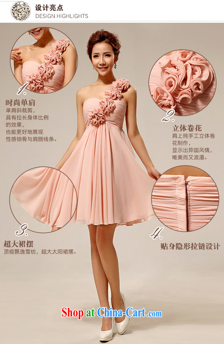 Diane M Ki wedding dresses new 2014 Korean single shoulder style marriages small dress bridesmaid serving meat pink XXL pictures, price, brand platters! Elections are good character, the national distribution, so why buy now enjoy more preferential! Health