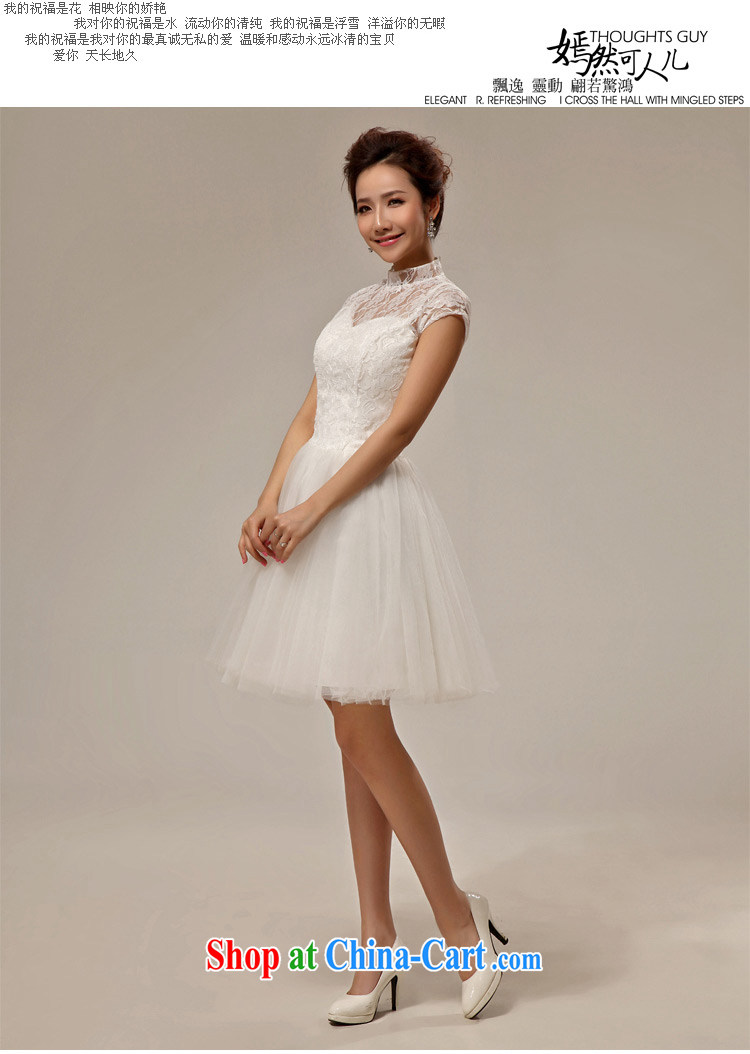 Diane M Ki retro lace short, bridal bridesmaid wedding dresses small skirt and stylish lace bows clothing bridesmaid clothing white S pictures, price, brand platters! Elections are good character, the national distribution, so why buy now enjoy more preferential! Health