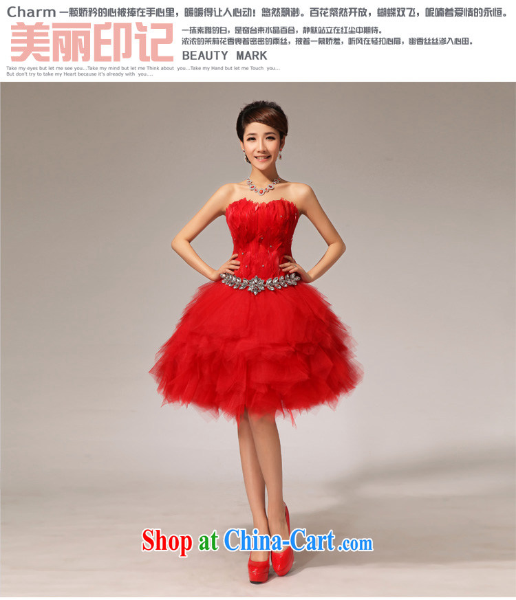 Diane M Ki dress short bridal wedding dress bridesmaid toast serving serving red dress small dress red XXL pictures, price, brand platters! Elections are good character, the national distribution, so why buy now enjoy more preferential! Health