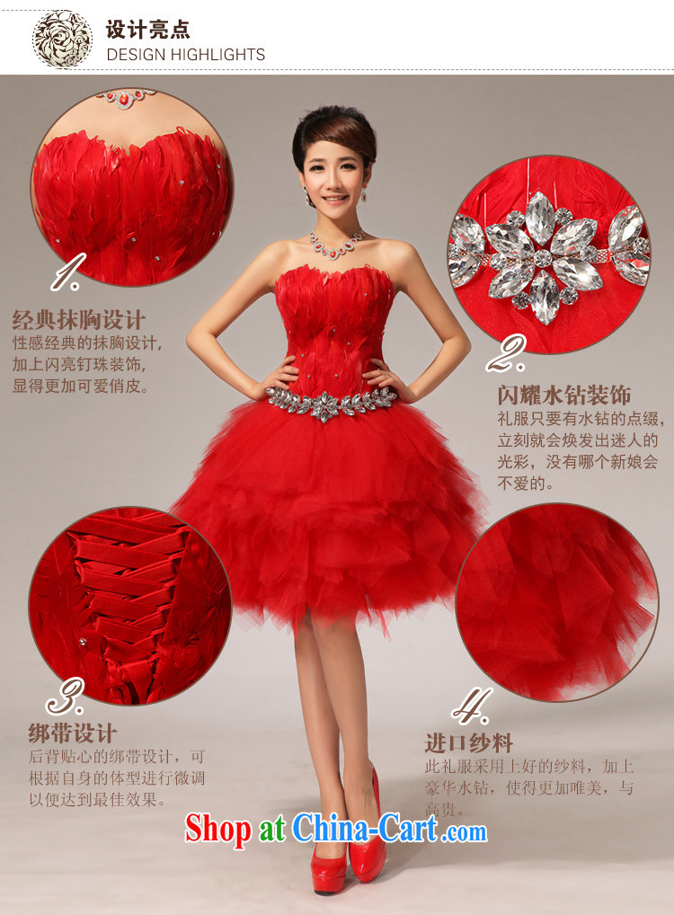 Diane M Ki dress short bridal wedding dress bridesmaid toast serving serving red dress small dress red XXL pictures, price, brand platters! Elections are good character, the national distribution, so why buy now enjoy more preferential! Health