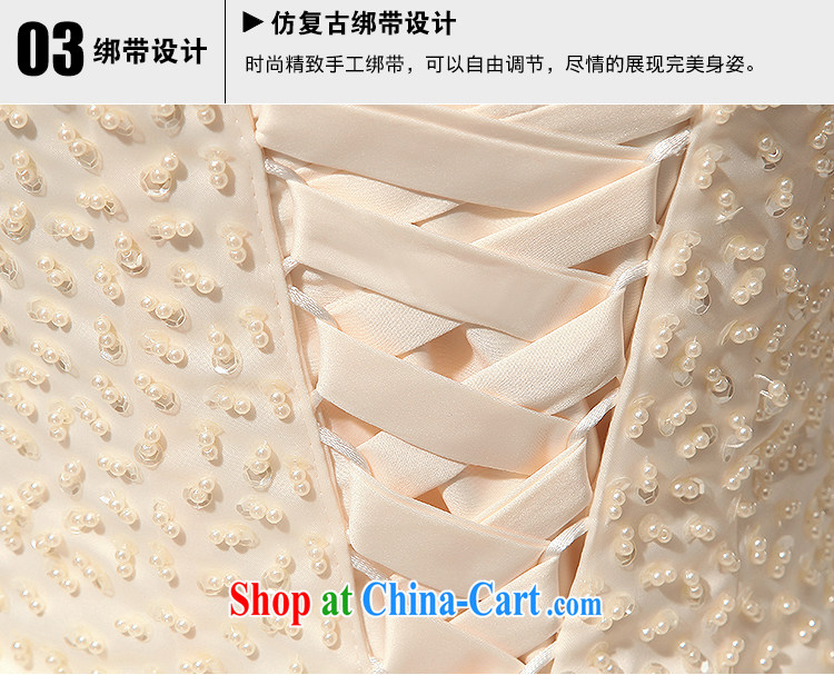 Diane M Ki wedding new spring and summer with bare chest Pearl small dress short skirt sister bridesmaid dress champagne color XXL pictures, price, brand platters! Elections are good character, the national distribution, so why buy now enjoy more preferential! Health