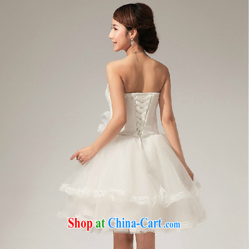 Diane M Qi 2013 Korean wedding dresses bare chest V collar inserts drill manual lace lace shaggy small dress dress white XXL, Diane M Ki, shopping on the Internet
