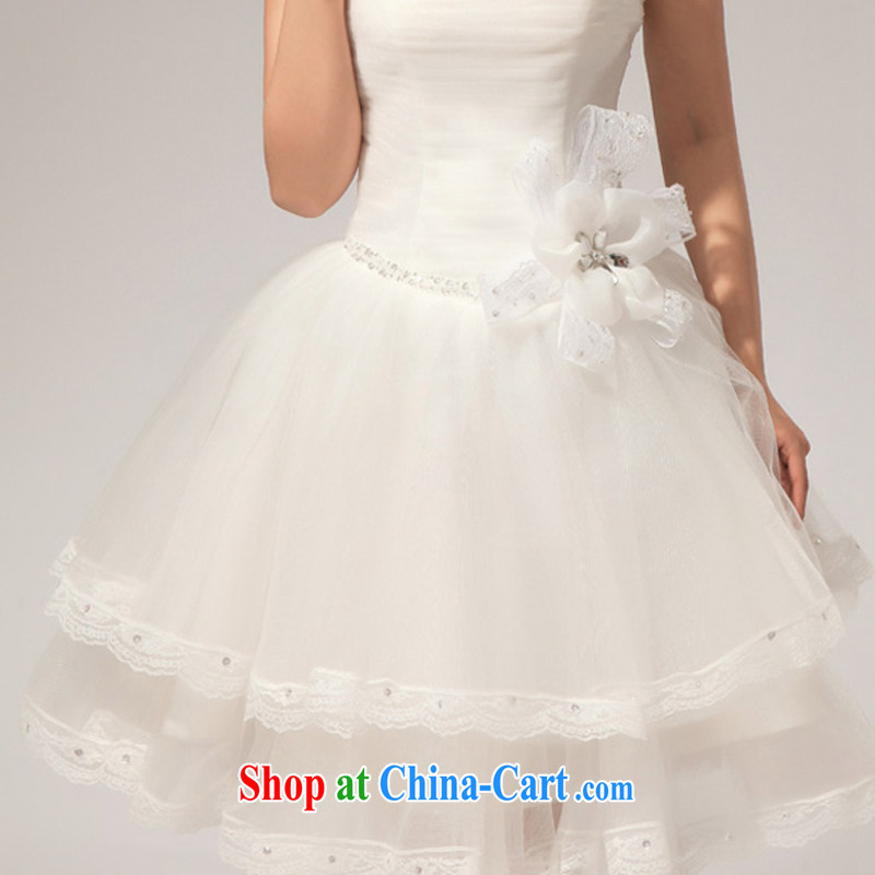Diane M Qi 2013 Korean wedding dresses bare chest V collar inserts drill manual lace lace shaggy small dress dress white XXL, Diane M Ki, shopping on the Internet