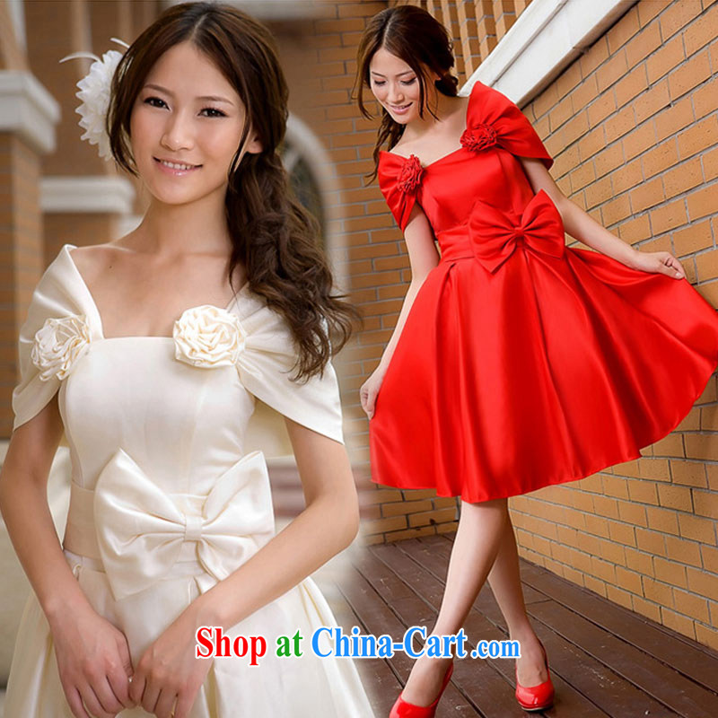 Diane M Ki wedding dresses new 2014 wedding dresses wiped his chest hotel field shoulder spring and summer dress red XXL