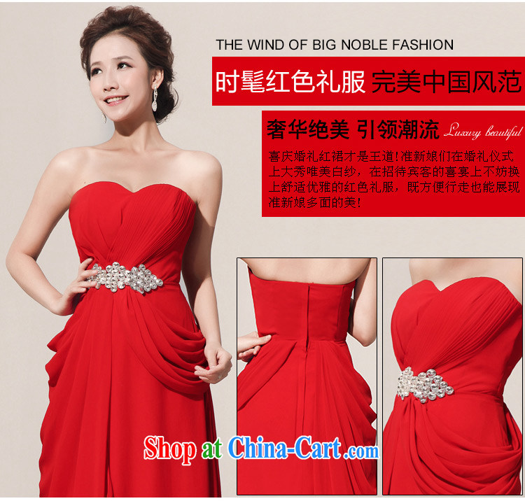 Diane M Ki wedding dress red elegant graphics thin dress long drill bridal dresses serving toast red XXL pictures, price, brand platters! Elections are good character, the national distribution, so why buy now enjoy more preferential! Health
