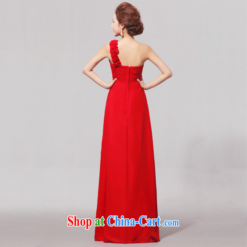 Diane M Qi 2014 new single shoulder Star magazine Red long, with evening dress bridal red bows dress skirt red XXL, Diane M Ki, shopping on the Internet