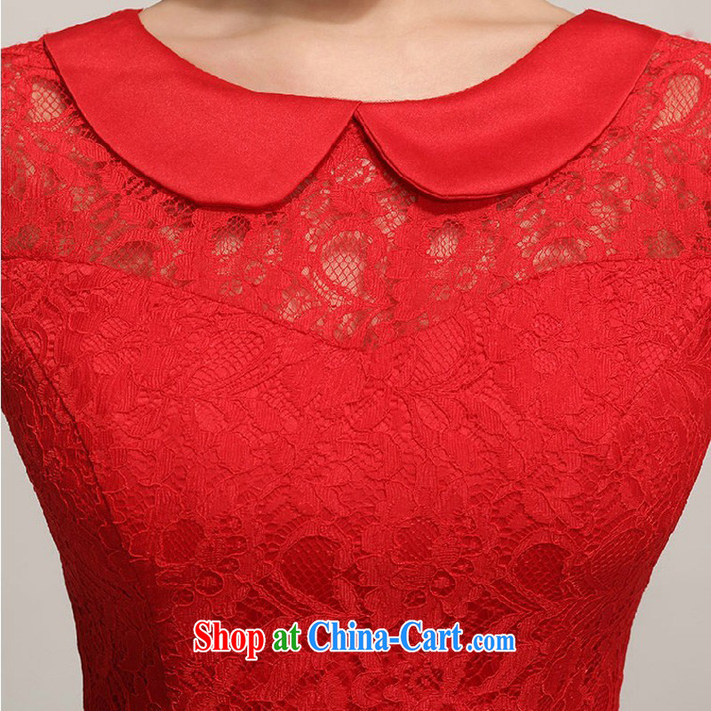 wedding dresses new 2014 short dresses in Europe and the bride's wedding dress skirt lace red short-field shoulder uniforms red XXL, Diane M Qi, shopping on the Internet