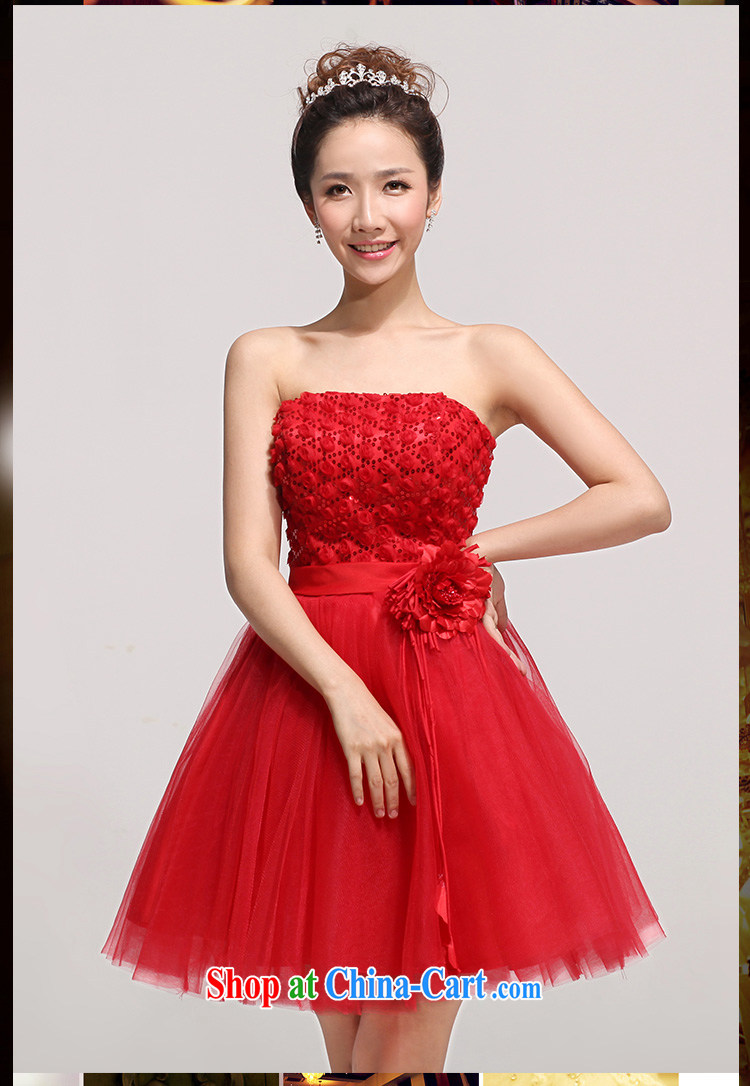 bridesmaid short small dress dress 2014 new bride wedding dress red bows dress beauty, red XXL pictures, price, brand platters! Elections are good character, the national distribution, so why buy now enjoy more preferential! Health