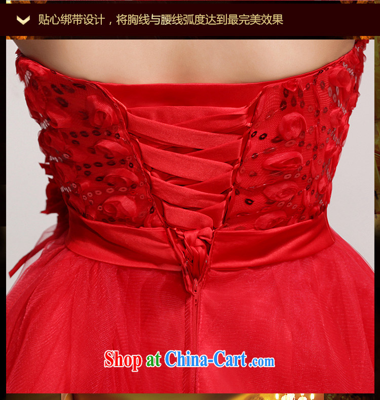 bridesmaid short small dress dress 2014 new bride wedding dress red bows dress beauty, red XXL pictures, price, brand platters! Elections are good character, the national distribution, so why buy now enjoy more preferential! Health