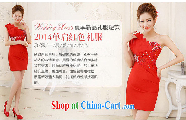 wedding dresses 2014 new single shoulder beauty pink small dress beauty graphics thin dress sweet dress skirt pink S pictures, price, brand platters! Elections are good character, the national distribution, so why buy now enjoy more preferential! Health