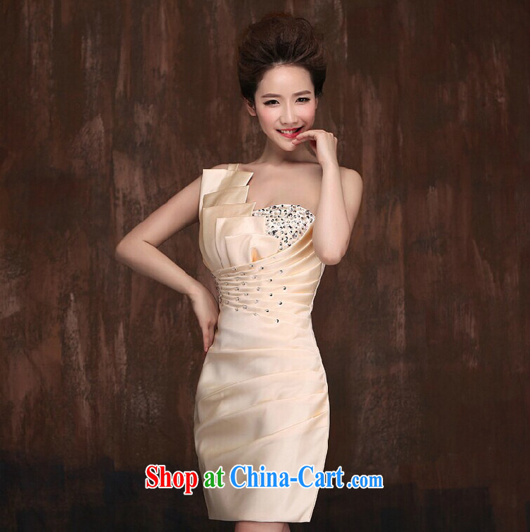 wedding dresses 2014 new single shoulder beauty pink small dress beauty graphics thin dress sweet dress skirt pink S pictures, price, brand platters! Elections are good character, the national distribution, so why buy now enjoy more preferential! Health