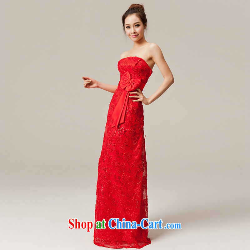 Recall that the Red Cross summer makeup, bridal wedding dress New Red lace long wiped his chest serving toast bridesmaid wedding dress L 12,050 red XL, recalling that the red makeup, shopping on the Internet