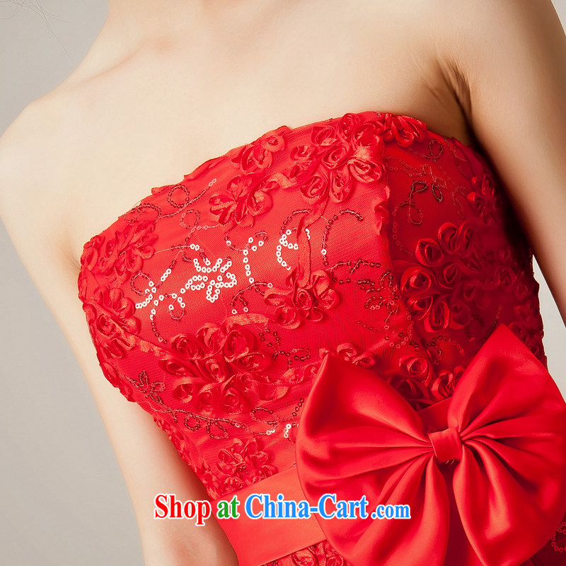 Recall that the Red Cross summer makeup, bridal wedding dress New Red lace long wiped his chest serving toast bridesmaid wedding dress L 12,050 red XL, recalling that the red makeup, shopping on the Internet