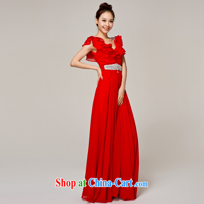 Recall that the red makeup summer marriages wedding red long dual-shoulder dress New with bows dress 2015 new L 12,145 red XL, recalling that the red makeup, shopping on the Internet