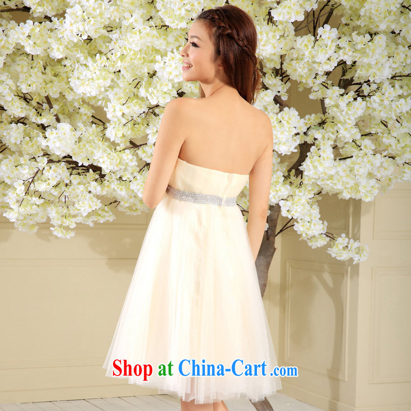 The bride's marriage short, small dress uniform toasting new bridesmaid dress uniforms 243 light champagne L, the bride, shopping on the Internet
