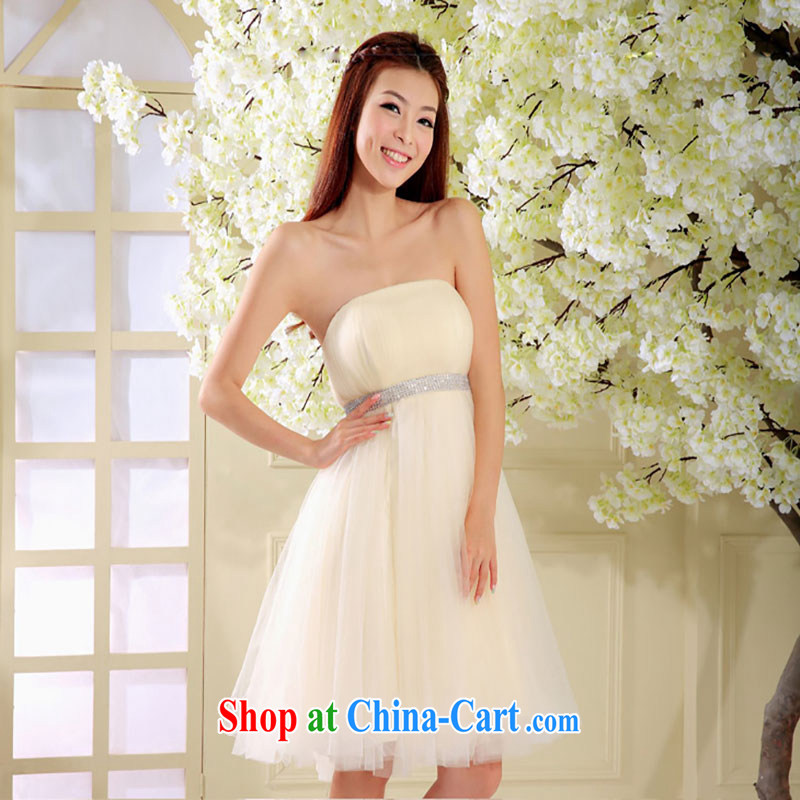 The bride's marriage short, small dress uniform toasting new bridesmaid dress uniforms 243 light champagne L, the bride, shopping on the Internet