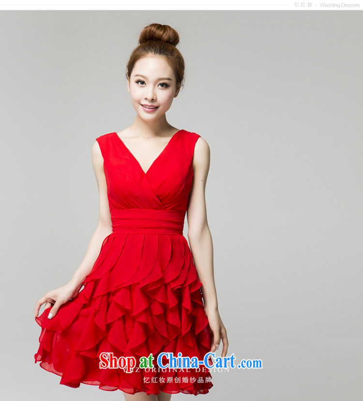 Recall that the red makeup spring and summer bridal dresses bridesmaid red V for cultivating short skirts and stylish wedding moderator bows dress L 13,788 red XL pictures, price, brand platters! Elections are good character, the national distribution, so why buy now enjoy more preferential! Health