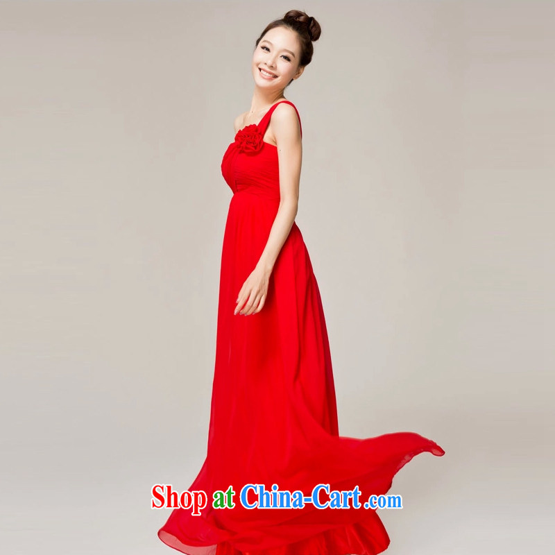 Recall that Namibia Red Cross Red single shoulder dress with high waist long marriages wedding toast dinner dress skirt L 12,143 red S, recalling that the red makeup, shopping on the Internet