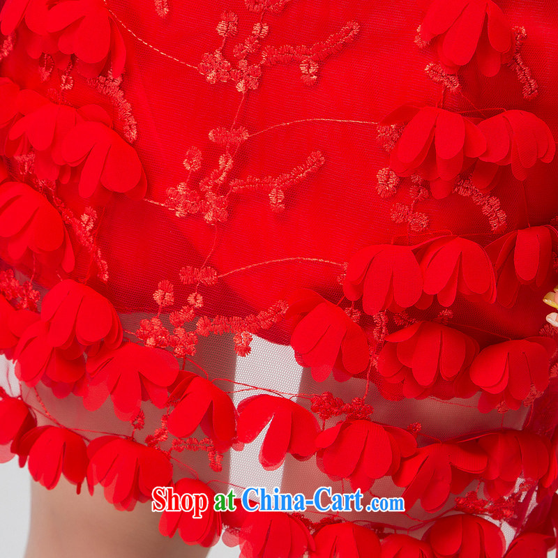 Recall that the red makeup summer red marriages wedding dresses Korean version of the new bows, clothes dresses short bridesmaid dress L 13,784 red XL, recalling that the red makeup, shopping on the Internet