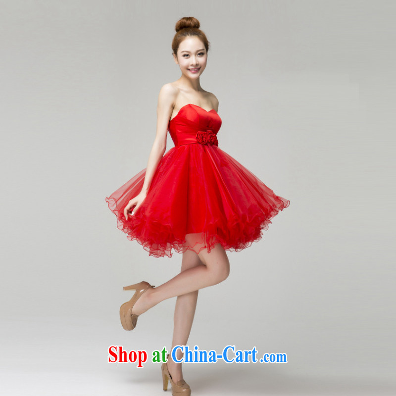 Recall that Namibia Red Cross spring and summer bridesmaid dress red short marriages chest wiped shaggy dress dinner toast small dress skirt L 13,791 red XL, recalling that the red makeup, shopping on the Internet