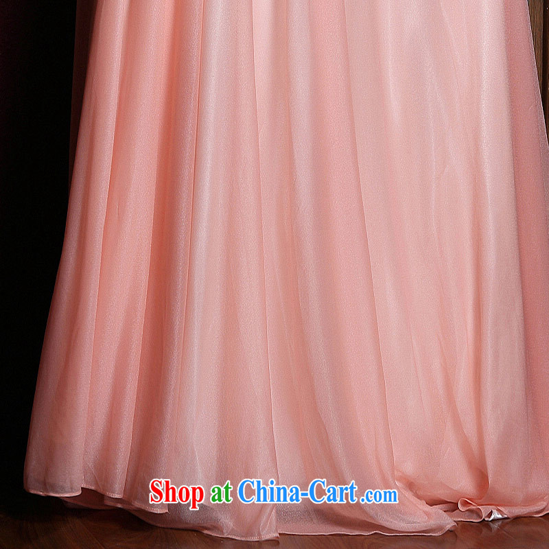 The bridal gown wedding new toast serving long bridesmaid dress red evening dress pink 326 M, the bride, shopping on the Internet