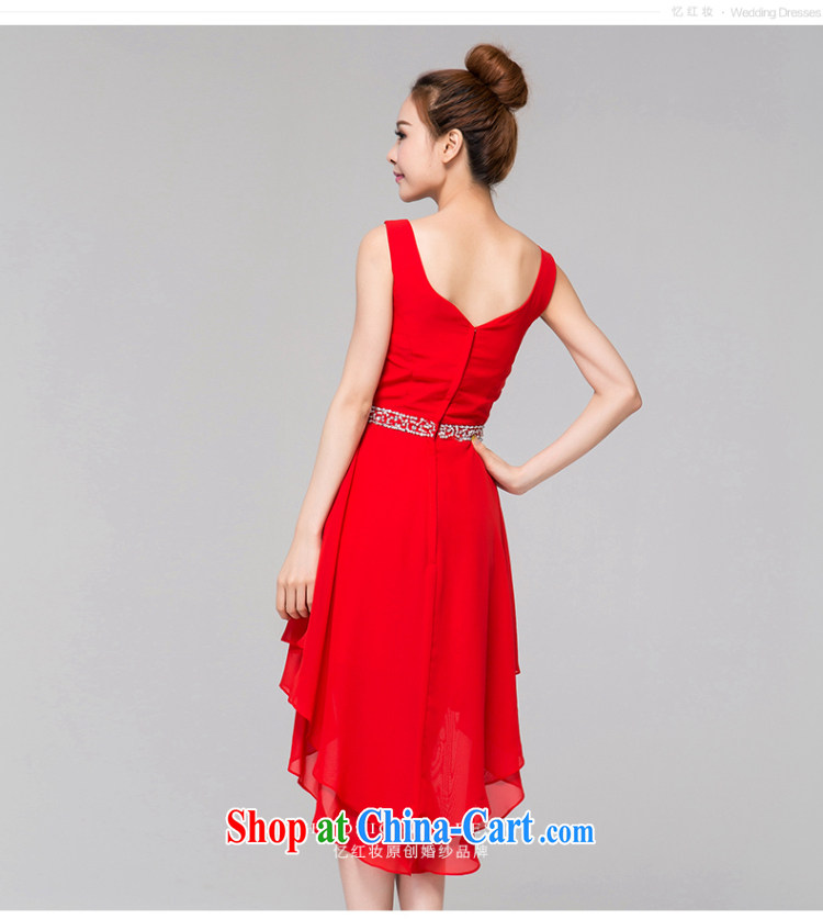 Recall that the red makeup spring and summer bridesmaid before after short duration, double-shoulder dress V collar bride toast wedding dress 2015 new L 13,802 red M pictures, price, brand platters! Elections are good character, the national distribution, so why buy now enjoy more preferential! Health