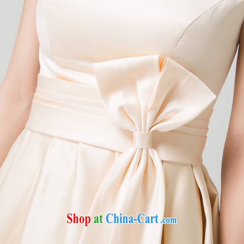 Recall that the red makeup spring and summer bridesmaid dresses small short bridal champagne color bows shoulders dress sister skirt Spring Summer L 13,787 champagne color M, recalling that the red makeup, shopping on the Internet