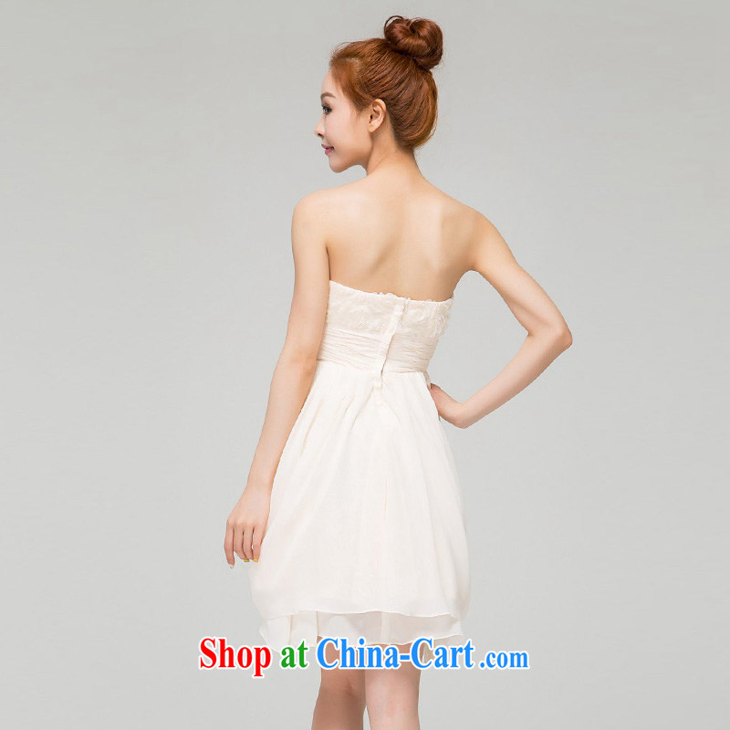 Recall that the red makeup spring and summer bridesmaid dress wiped chest short bridal wedding dress Korean sweet Princess evening dress beauty small dress L 13,770 champagne color M, recalling that the red makeup, shopping on the Internet