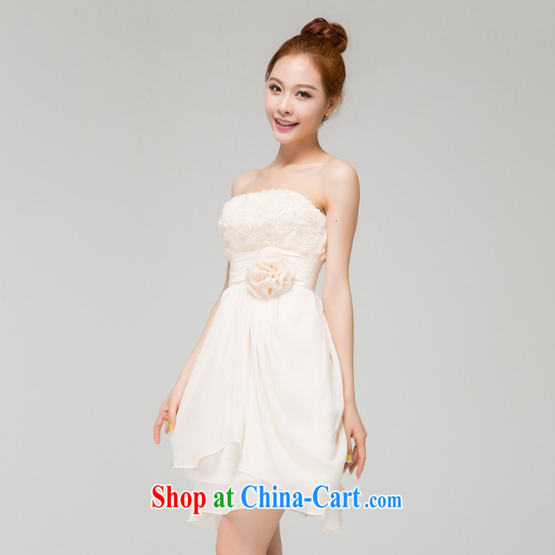 Recall that the red makeup spring and summer bridesmaid dress wiped chest short bridal wedding dress Korean sweet Princess evening dress beauty small dress L 13,770 champagne color M, recalling that the red makeup, shopping on the Internet