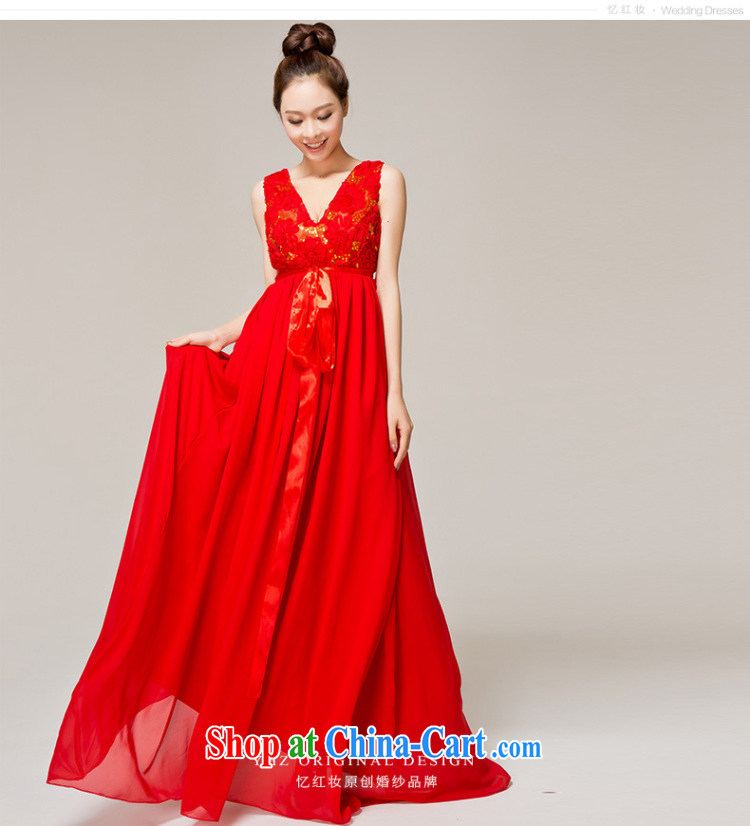 Recall that the red makeup summer red long high-waist pregnant women the toast is serving 2015 double-shoulder V collar marriages dress L 12,132 red XL pictures, price, brand platters! Elections are good character, the national distribution, so why buy now enjoy more preferential! Health