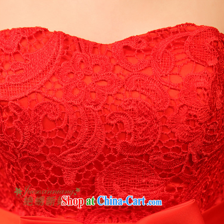 There is a bride's new 2015 lace marriage short, short-long red bridesmaid toast dress red M Suzhou shipping pictures, price, brand platters! Elections are good character, the national distribution, so why buy now enjoy more preferential! Health