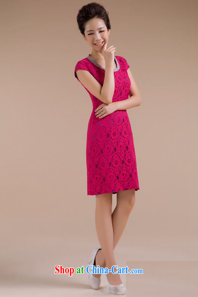 Optimize Hung-new stylish round-collar body floral decor is simple and cultivating small dress XS 7123 red XXL pictures, price, brand platters! Elections are good character, the national distribution, so why buy now enjoy more preferential! Health