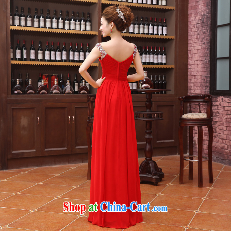 There is embroidery bridal 2015 autumn and winter new bride bridesmaid wedding toast serving evening dress small dress bridal long gown red M Suzhou Shipment. It is absolutely not a bride, shopping on the Internet