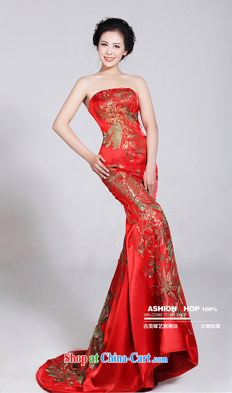 Vladimir Putin, and the dress, marry us arts 2015 new wipe chest Korean bridal LT 520 red Chinese style Chinese wedding dresses red XL pictures, price, brand platters! Elections are good character, the national distribution, so why buy now enjoy more preferential! Health