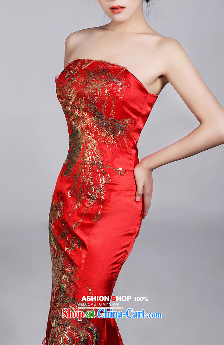 Vladimir Putin, and the dress, marry us arts 2015 new wipe chest Korean bridal LT 520 red Chinese style Chinese wedding dresses red XL pictures, price, brand platters! Elections are good character, the national distribution, so why buy now enjoy more preferential! Health