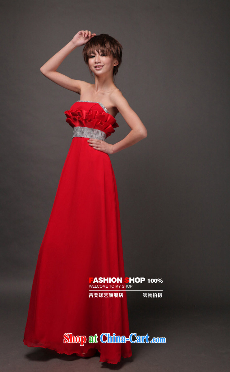 Beijing, and the New Korean dress red dress bows drop off service chest pinch fold video thin LS 321 bridal gown red XL pictures, price, brand platters! Elections are good character, the national distribution, so why buy now enjoy more preferential! Health