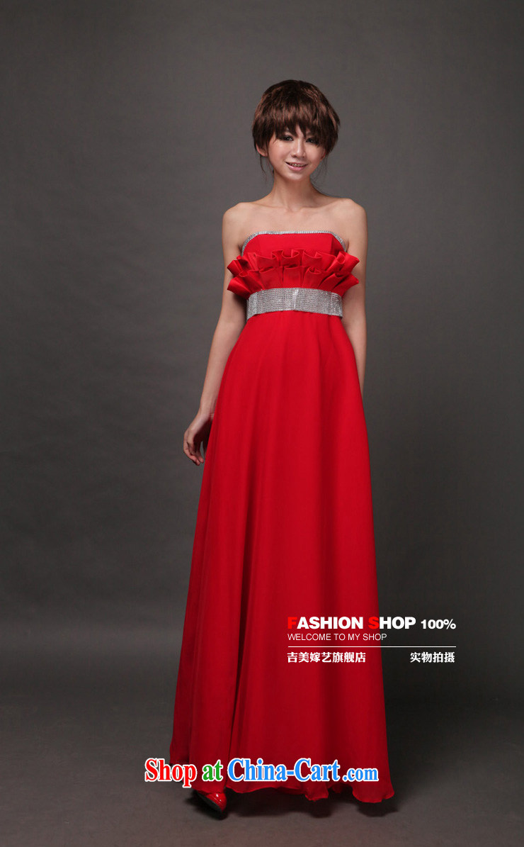 Beijing, and the New Korean dress red dress bows drop off service chest pinch fold video thin LS 321 bridal gown red XL pictures, price, brand platters! Elections are good character, the national distribution, so why buy now enjoy more preferential! Health
