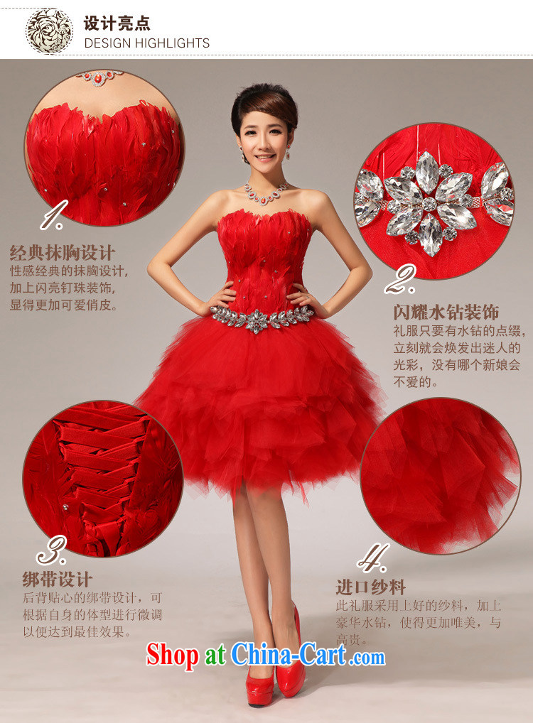 Optimize video bridal wedding dress bridesmaid toast served his short red, small dress XS 7144 red S pictures, price, brand platters! Elections are good character, the national distribution, so why buy now enjoy more preferential! Health