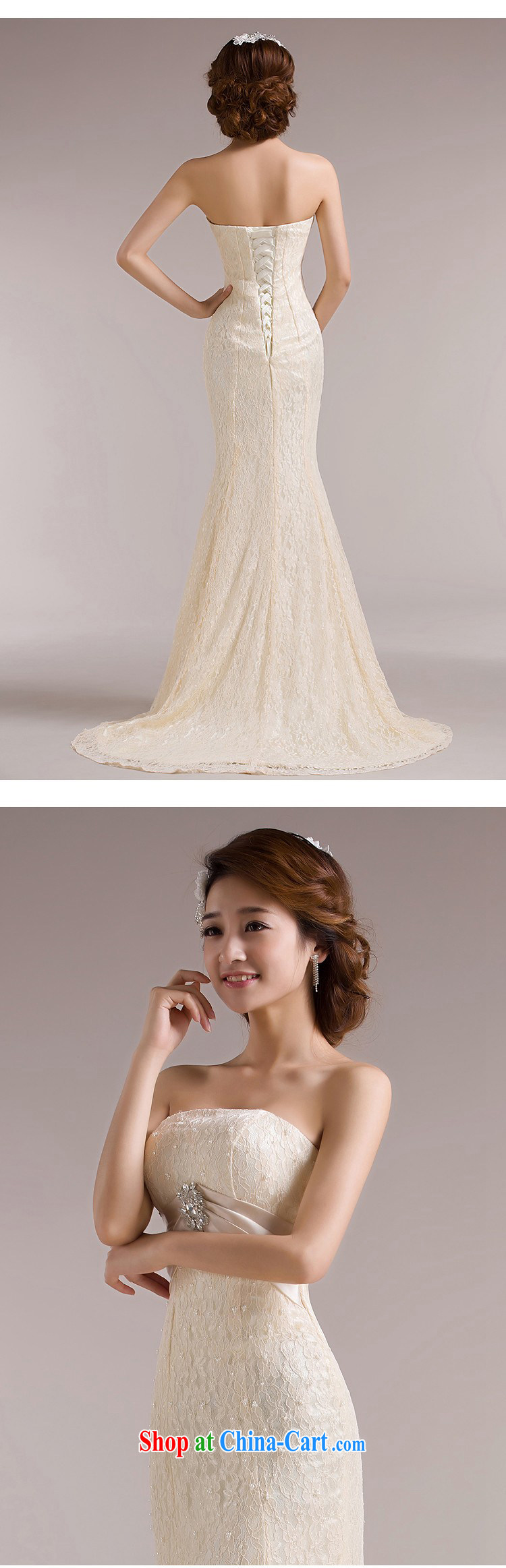 There is embroidery bridal 2015 new three-dimensional lace Korean crowsfoot tail tied behind with a theme wedding champagne color the final pictures, price, brand platters! Elections are good character, the national distribution, so why buy now enjoy more preferential! Health