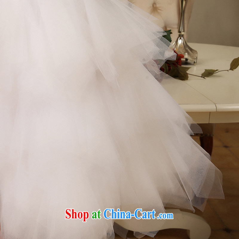 There is embroidery bridal wedding dresses new bride wedding dress wiped his chest parquet drill short bridesmaid dresses small white tie, Suzhou XXL shipment, it is embroidered bride, shopping on the Internet