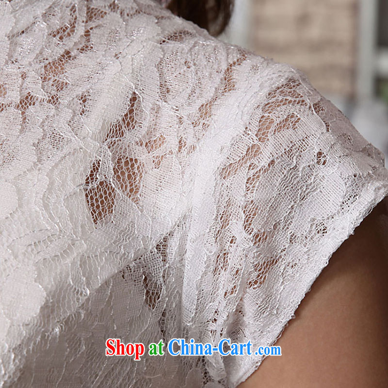 There is embroidery bridal retro lace short, bridal bridesmaid wedding dresses small skirt and stylish lace bows clothing bridesmaid clothing fluorescent color XXL Suzhou shipment and it is absolutely not a bride, shopping on the Internet