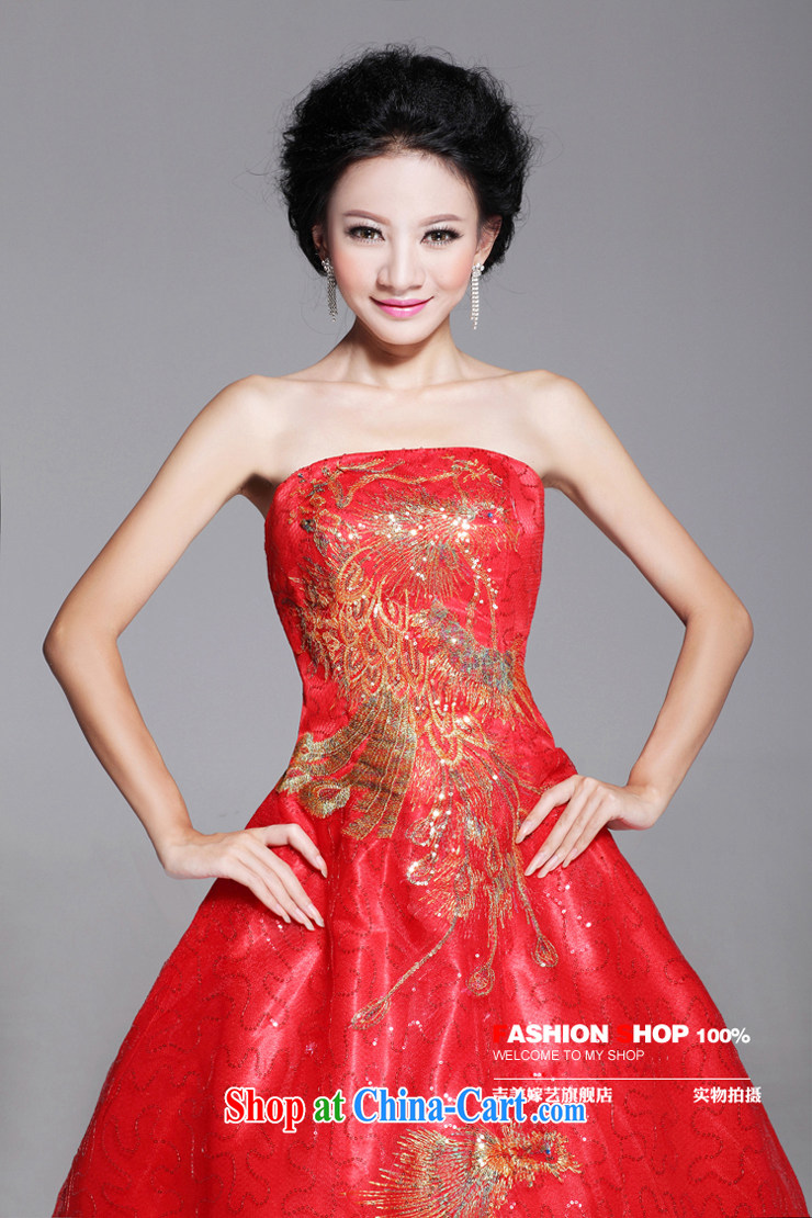 Vladimir Putin, and the wedding dresses, marry us performing arts 2015 new erase chest Korean shaggy dress with LS 040 bridal gown red XXXL pictures, price, brand platters! Elections are good character, the national distribution, so why buy now enjoy more preferential! Health